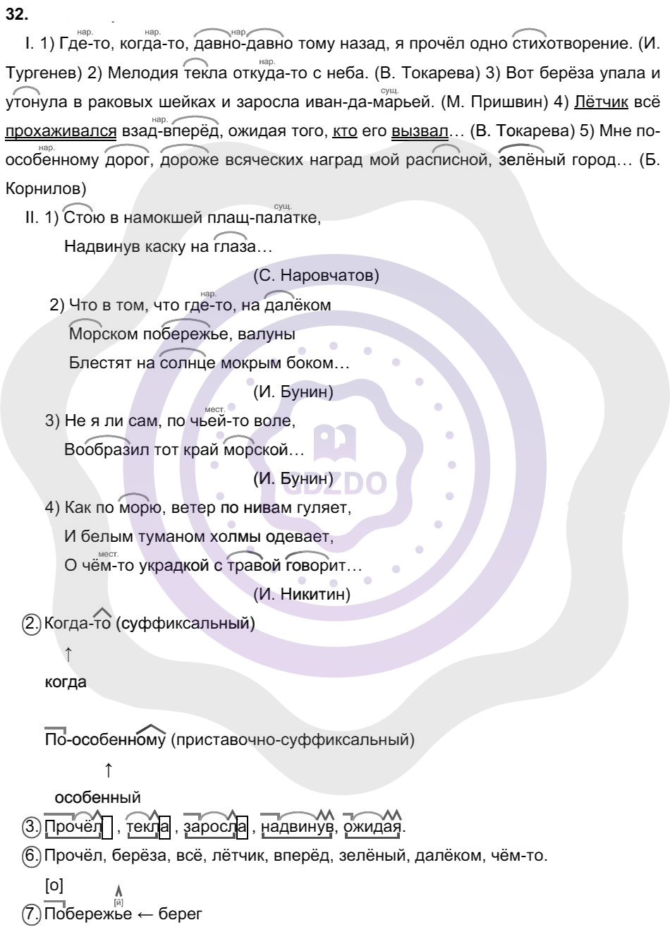 Ответы Русский язык 8 класс Разумовская М. М. Упражнения 32