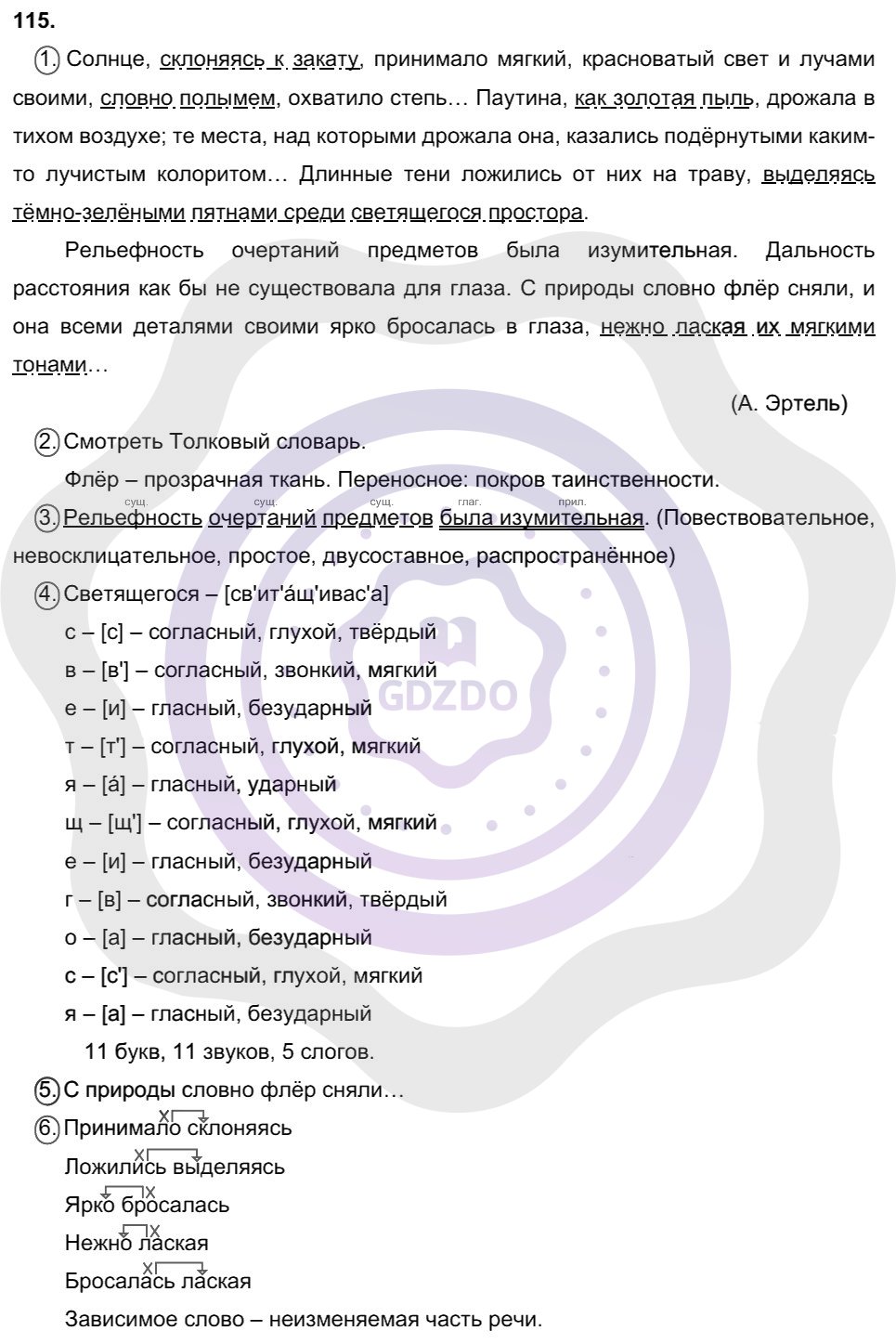 Ответы Русский язык 8 класс Разумовская М. М. Упражнения 115