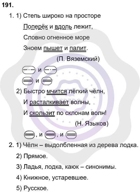 Ответы Русский язык 8 класс Разумовская М. М. Упражнения 191