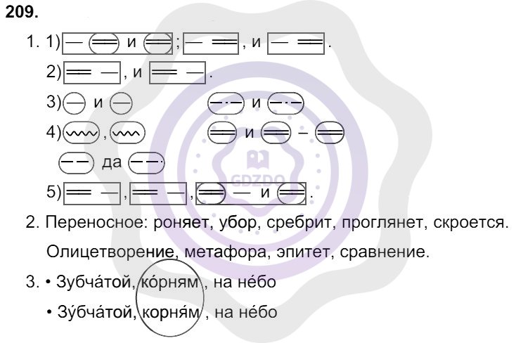 Ответы Русский язык 8 класс Разумовская М. М. Упражнения 209