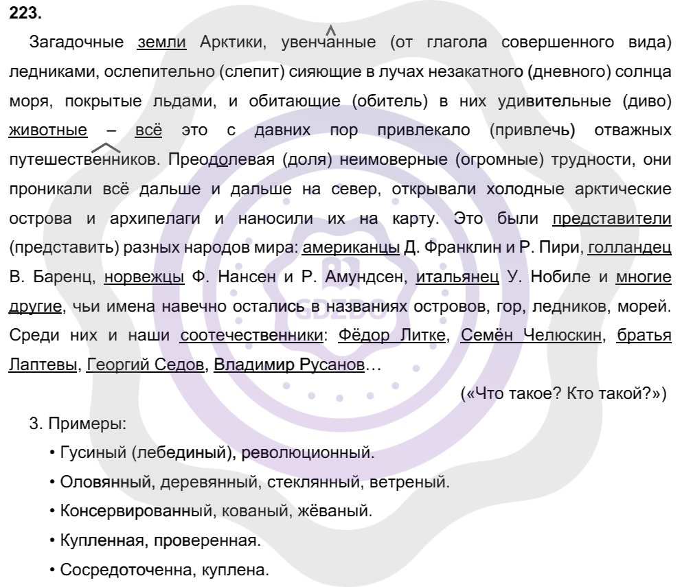Ответы Русский язык 8 класс Разумовская М. М. Упражнения 223