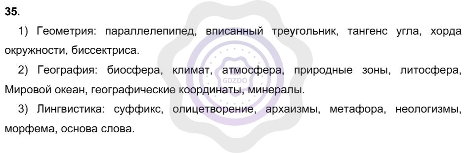 Ответы Русский язык 8 класс Рыбченкова Л. М. Упражнения 35