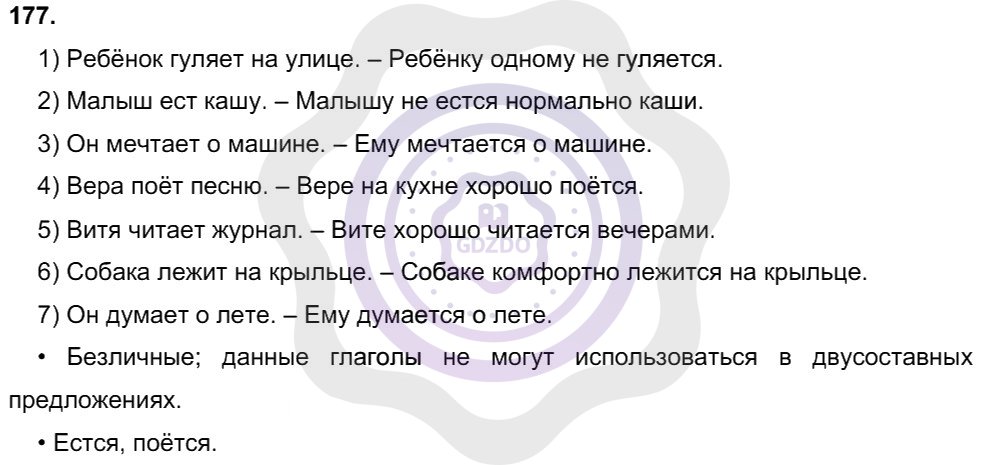 Ответы Русский язык 8 класс Рыбченкова Л. М. Упражнения 177