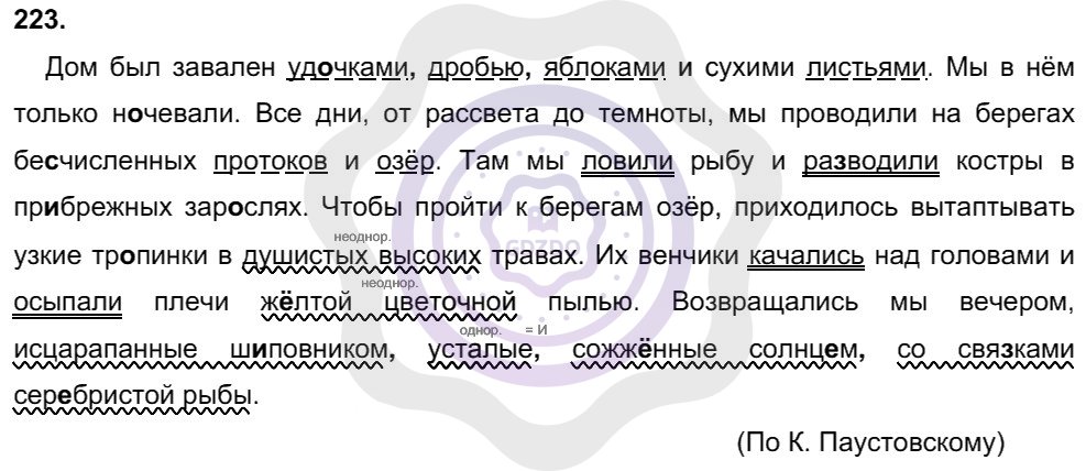 Ответы Русский язык 8 класс Рыбченкова Л. М. Упражнения 223