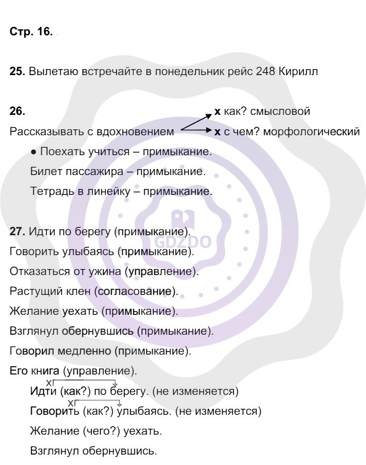 Ответы Русский язык 8 класс Ефремова Е. А. Страницы 16