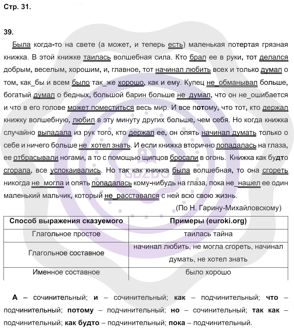 Ответы Русский язык 8 класс Кулаева Л. М. Страницы 31
