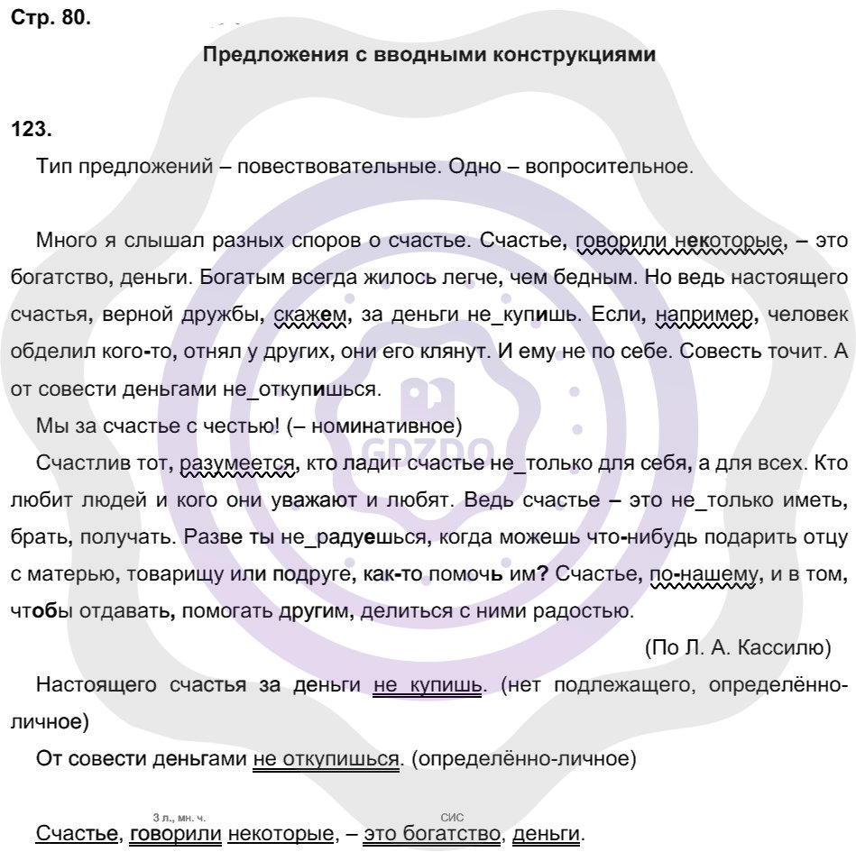 Ответы Русский язык 8 класс Кулаева Л. М. Страницы 80