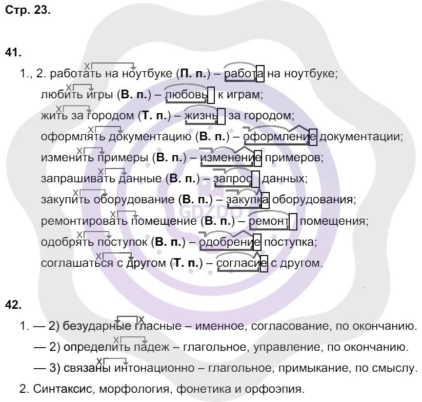 Ответы Русский язык 8 класс Литвинова М. М. Страницы 23