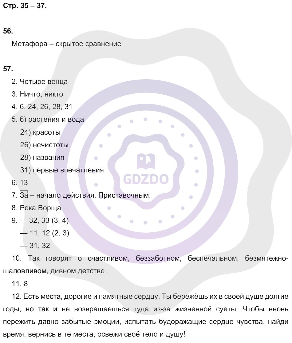 Ответы Русский язык 8 класс Литвинова М. М. Страницы 36