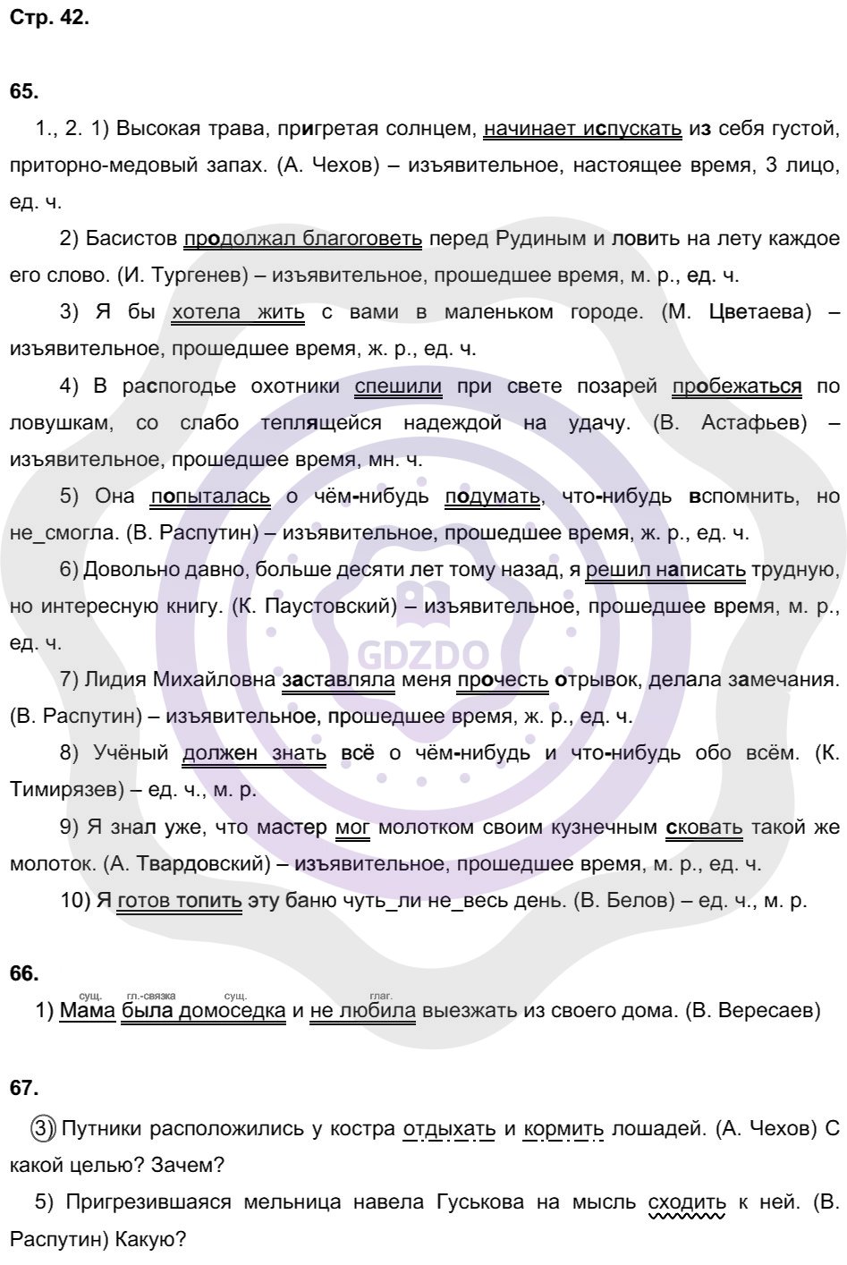 Ответы Русский язык 8 класс Литвинова М. М. Страницы 42