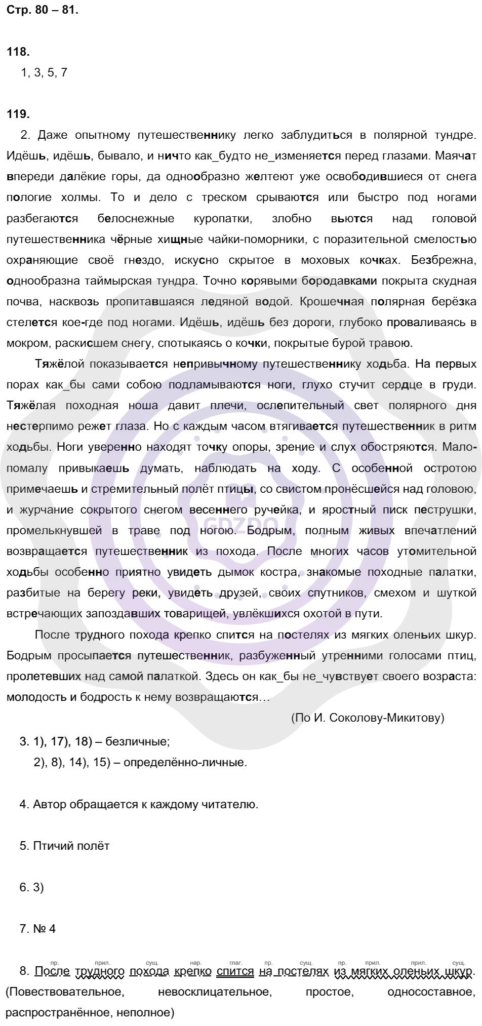 Ответы Русский язык 8 класс Литвинова М. М. Страницы 80