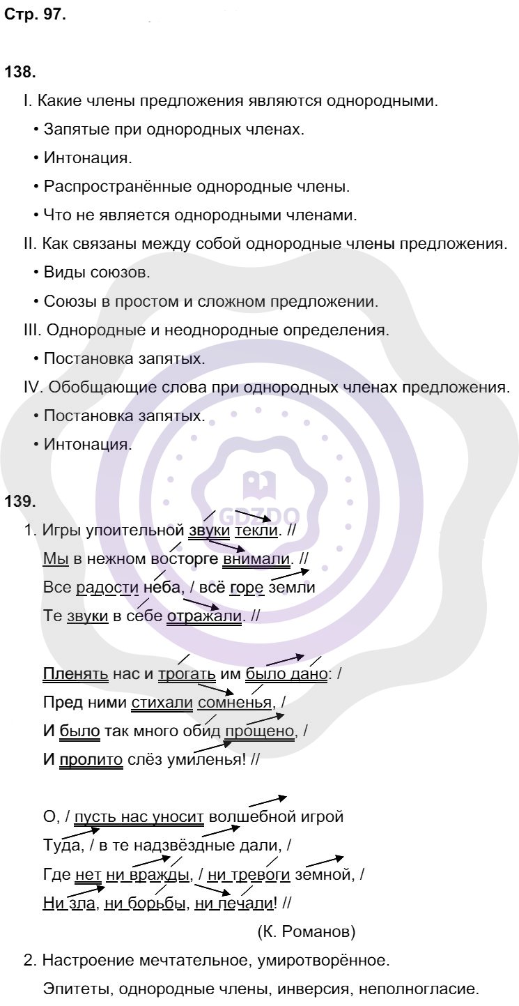 Ответы Русский язык 8 класс Литвинова М. М. Страницы 97
