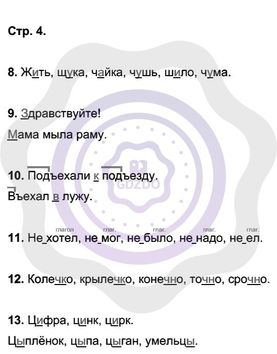 ГДЗ по Русскому языку для 4 класса Тетрадь для самостоятельной работы Байкова