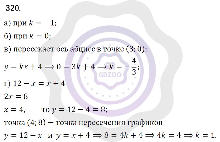 Ответы Алгебра 7 класс Макарычев Ю. Н. Глава 2. Функции. 320