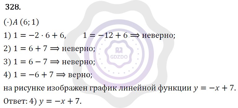 Ответы Алгебра 7 класс Макарычев Ю. Н. Глава 2. Функции. 328