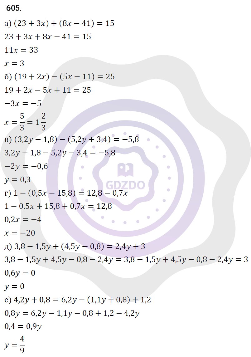 Ответы Алгебра 7 класс Макарычев Ю. Н. Глава 4. Многочлены. 605